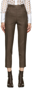 Maison Margiela Brown Wool Pleated Trousers