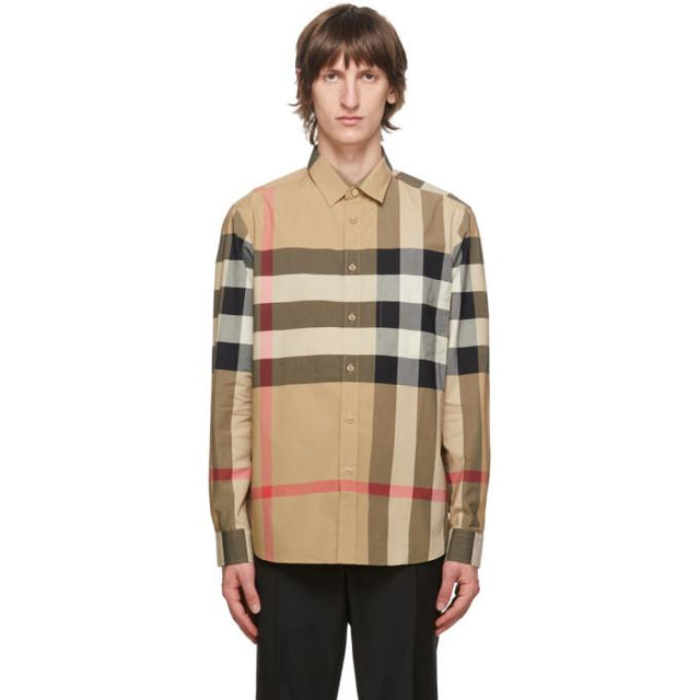 Burberry Beige Check Somerton Shirt