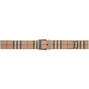 Burberry Beige E-Canvas Mack Belt