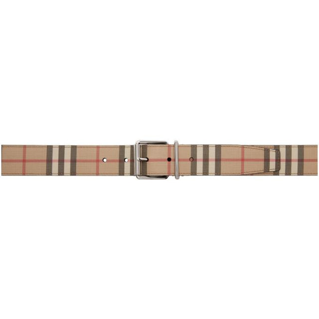 Burberry Beige E-Canvas Mack Belt