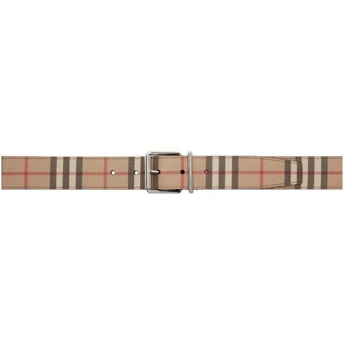 Burberry Beige E-Canvas Mack Belt