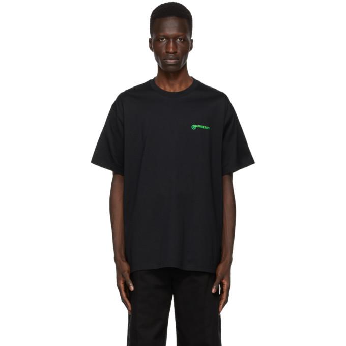 Burberry Black Aaron Slogan T-Shirt