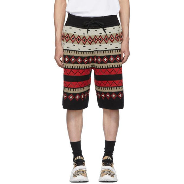 Burberry Black Fair Isle Nathan Shorts