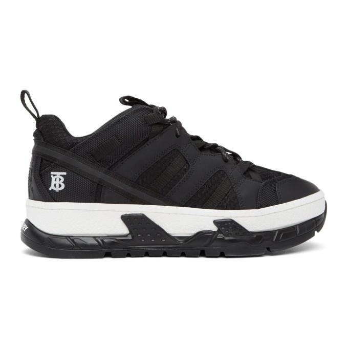 Burberry Black Leather Union Sneakers