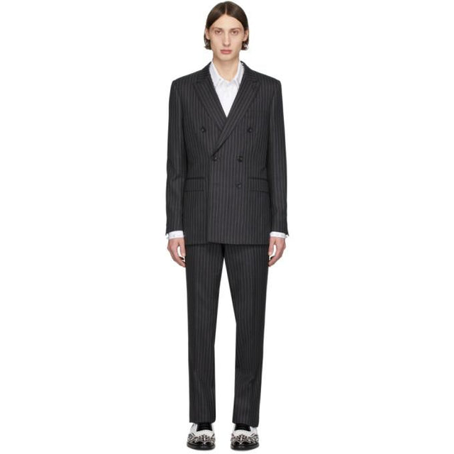 Burberry Grey Pinstripe English Suit