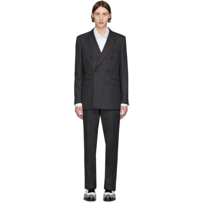 Burberry Grey Pinstripe English Suit