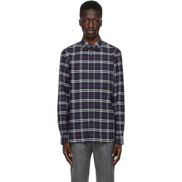 Burberry Navy Check Simpson Shirt