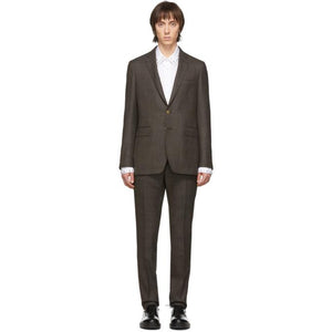 Burberry SSENSE Exclusive Brown Wool Check Suit