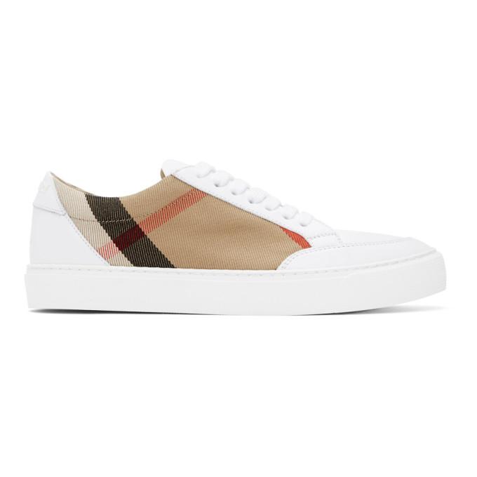 Burberry White New Salmond Sneakers