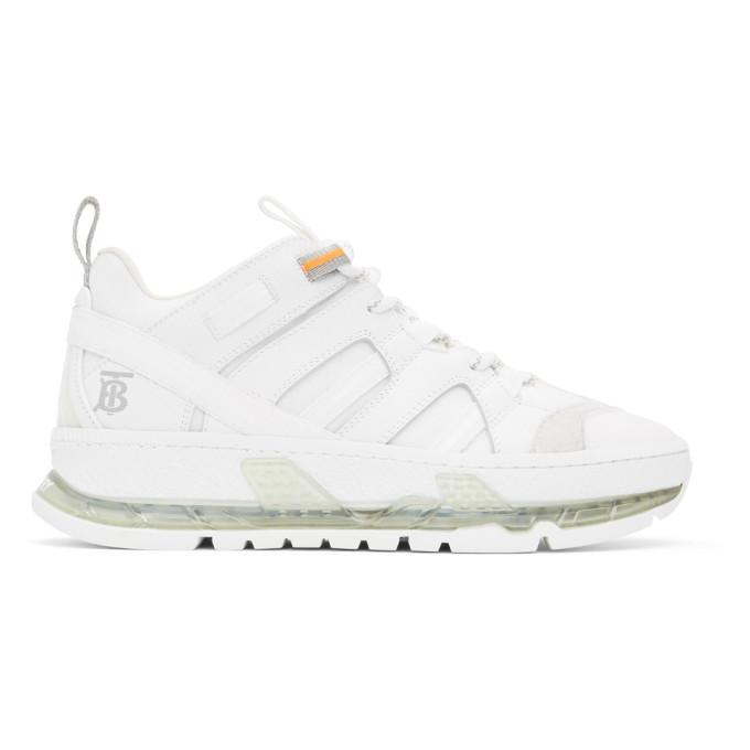 Burberry White Nubuck Union Sneakers