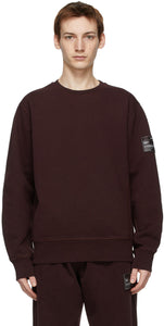 Helmut Lang Burgundy Patch Sweatshirt - Helmut Lang Burgundy Patch Sweat-shirt - Helmut Lang Burgundy 패치 스웨터