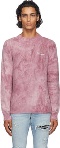 AMIRI Burgundy Tie-Dye Marble Sweater - Amiri Burgundy Tie-Dye Sweater - 아미리 부르고뉴 넥타이 염료 대리석 스웨터