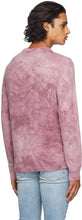 AMIRI Burgundy Tie-Dye Marble Sweater