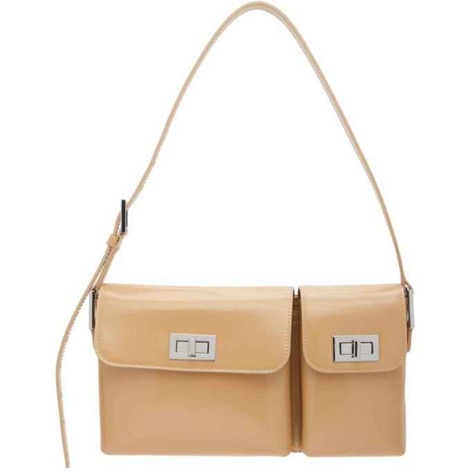 BY FAR Beige Patent Billy Bag