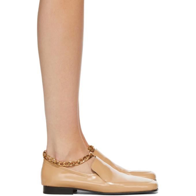 BY FAR Beige Patent Leather Nick Loafers BlackSkinny