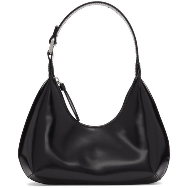 BY FAR Black Patent Baby Amber Bag