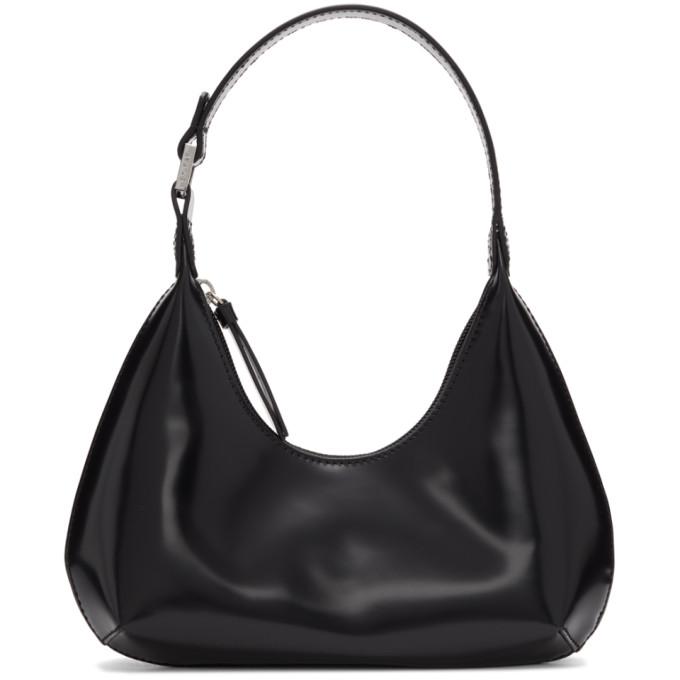 BY FAR Black Patent Baby Amber Bag
