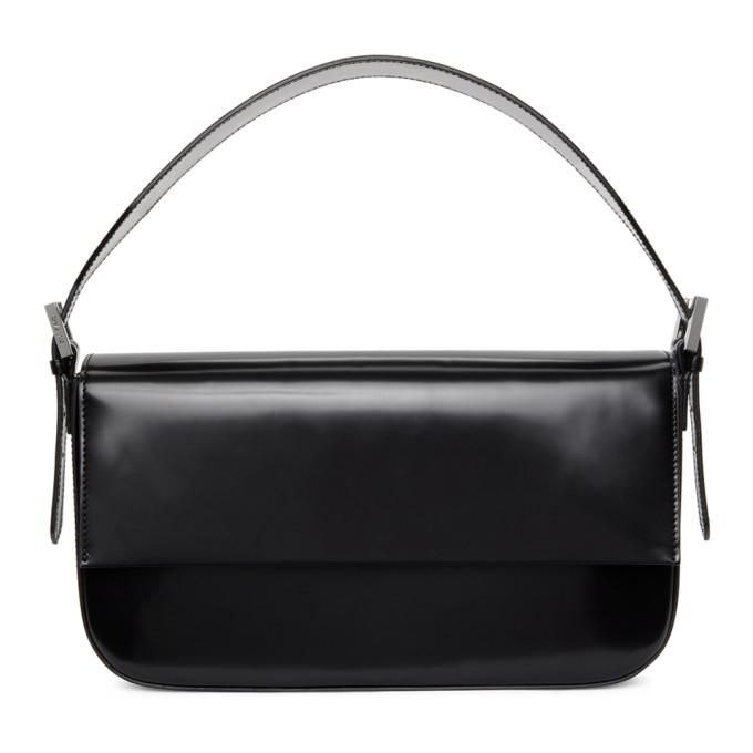 BY FAR Black Patent Manu Shoulder Bag