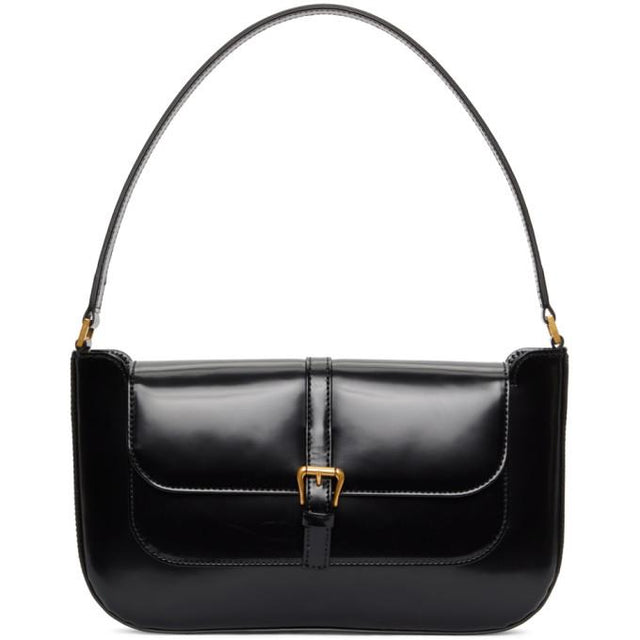 BY FAR Black Patent Miranda Shoulder Bag