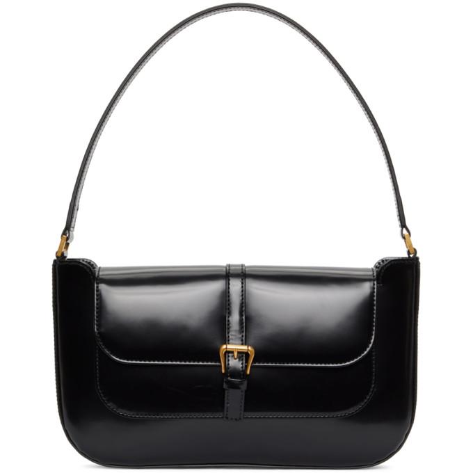 BY FAR Black Patent Miranda Shoulder Bag