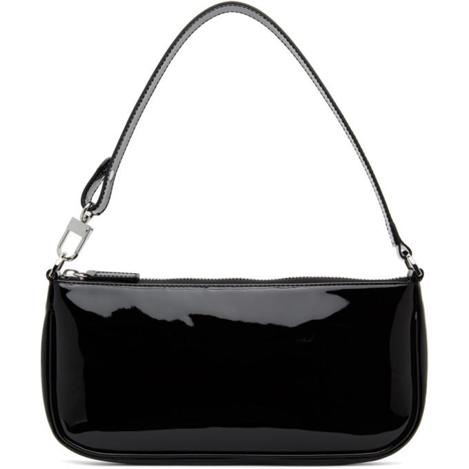 BY FAR Black Patent Rachel Shoulder Bag