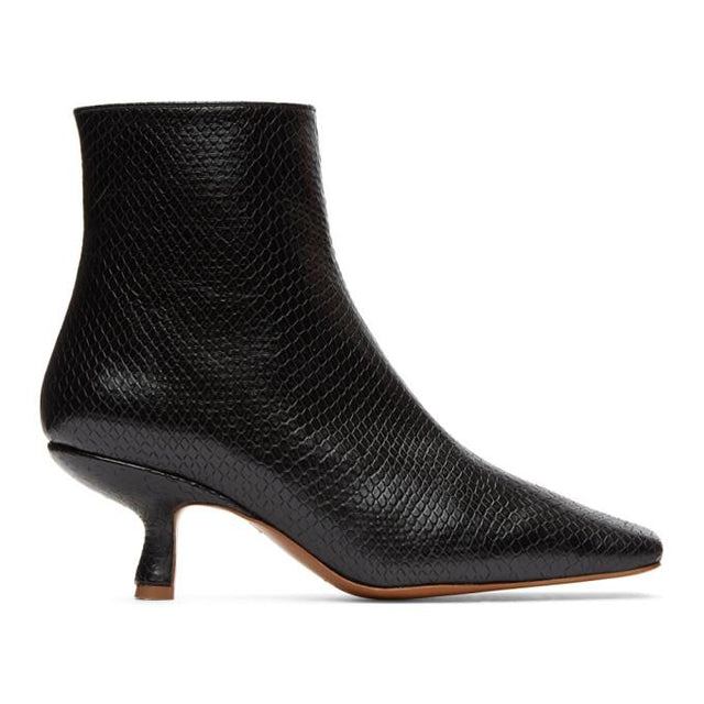 BY FAR Black Snake Lange Boots