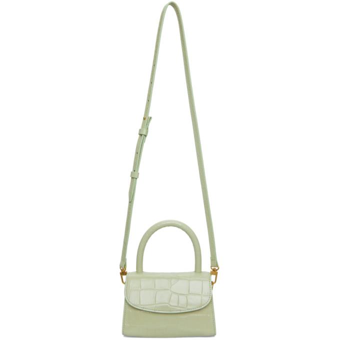 BY FAR Green Croc Mini Bag