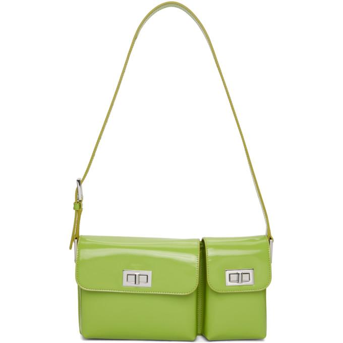 BY FAR Green Patent Billy Shoulder Bag