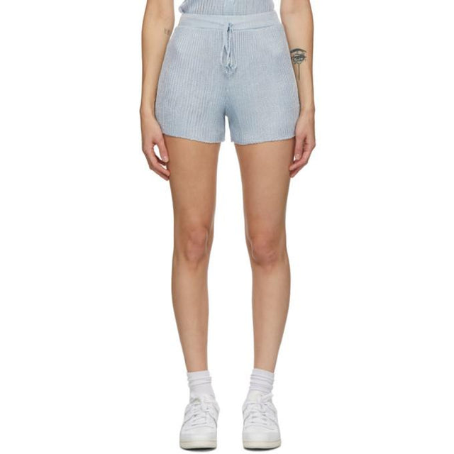 Calle Del Mar Blue Ribbed Shorts
