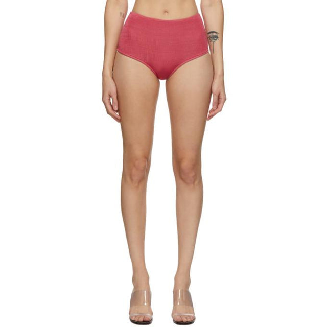 Calle Del Mar Red Knit High-Rise Briefs