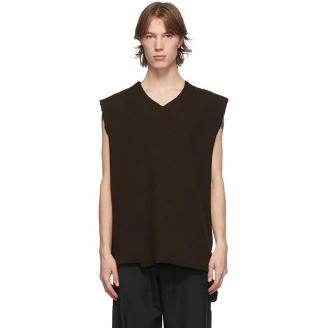 Camiel Fortgens Brown Spencer V-Neck Vest