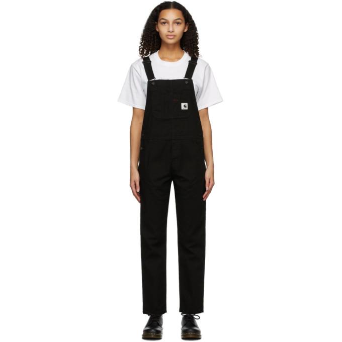 Carhartt Work In Progress Black Canvas Bib Overalls