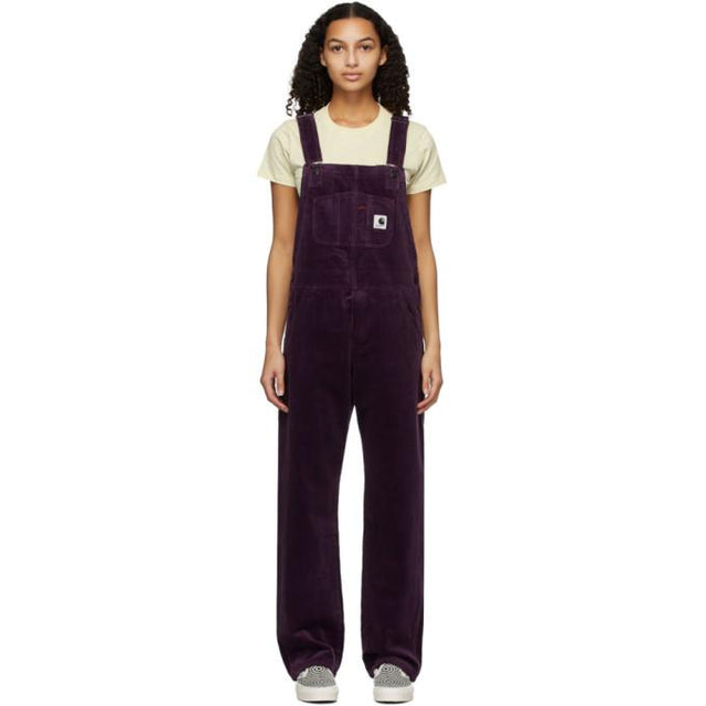 Carhartt Work In Progress Purple Corduroy Bib Overalls