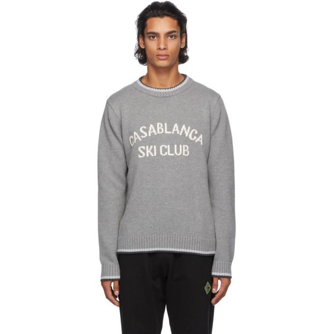 Casablanca Grey Casablanca Ski Club Sweater