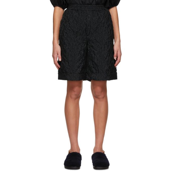 Cecilie Bahnsen Black Linea Boyfriend Shorts