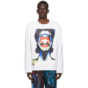 Charles Jeffrey Loverboy White Scream Long Sleeve T-Shirt