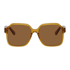 Chloe Brown Acetate Square Sunglasses