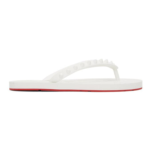 Christian Louboutin White LoubiFlip Donna Sandals