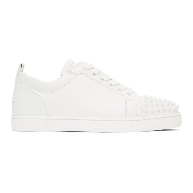 Christian Louboutin White Louis Junior Spikes Sneakers