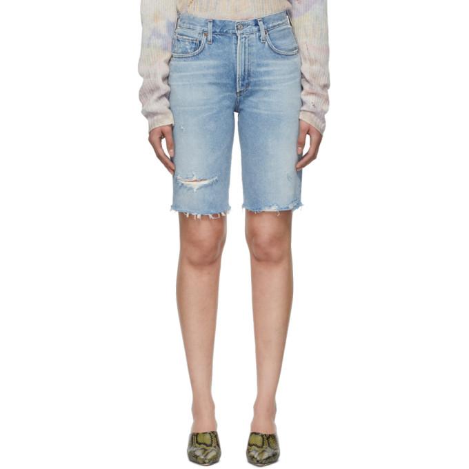 Citizens of Humanity Blue Denim Libby Shorts