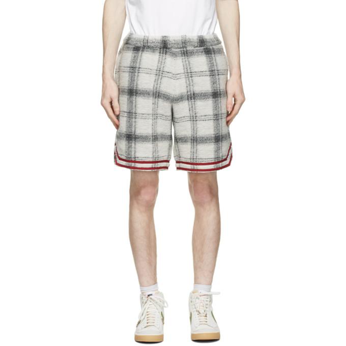 Clot White and Grey Fleece Basketball Shorts