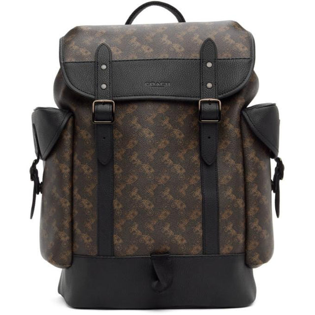 Coach 1941 Brown and Black Horse and Carriage Hitch Backpack