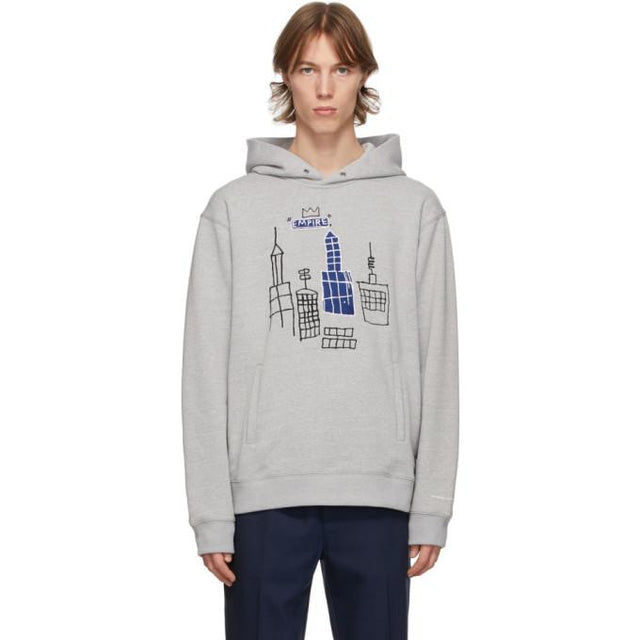 Coach 1941 Grey Jean-Michel Basquiat Edition Fleece Hoodie