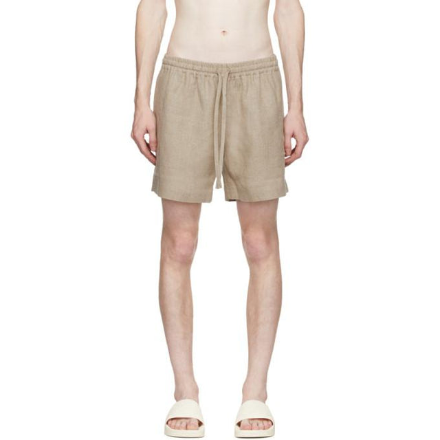 COMMAS Beige Linen Shorts