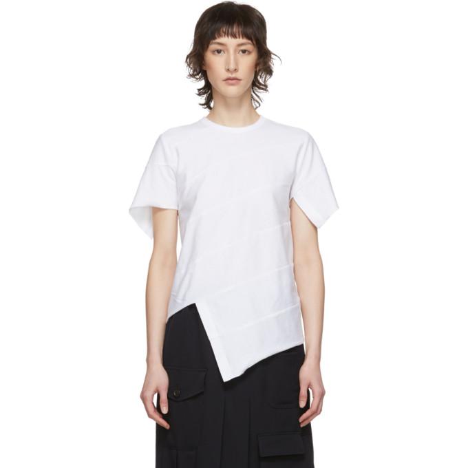 Comme des Garcons Comme des Garcons White Diagonal Stitch T-Shirt