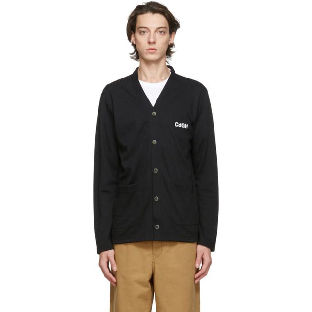Comme des Garcons Homme Black Logo Cardigan