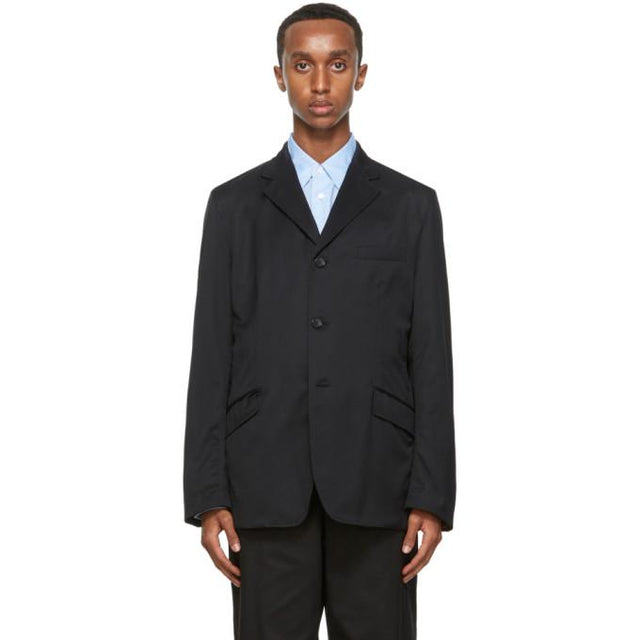 Comme des Garcons Homme Black Wool Blazer