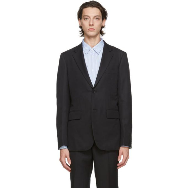 Comme des Garcons Homme Deux Black Herringbone Blazer