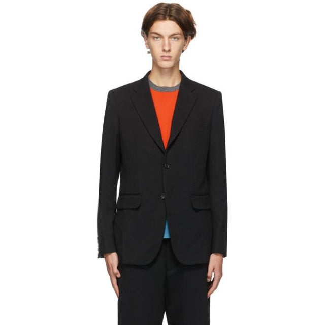 Comme des Garcons Homme Deux Black Wool Twill Blazer
