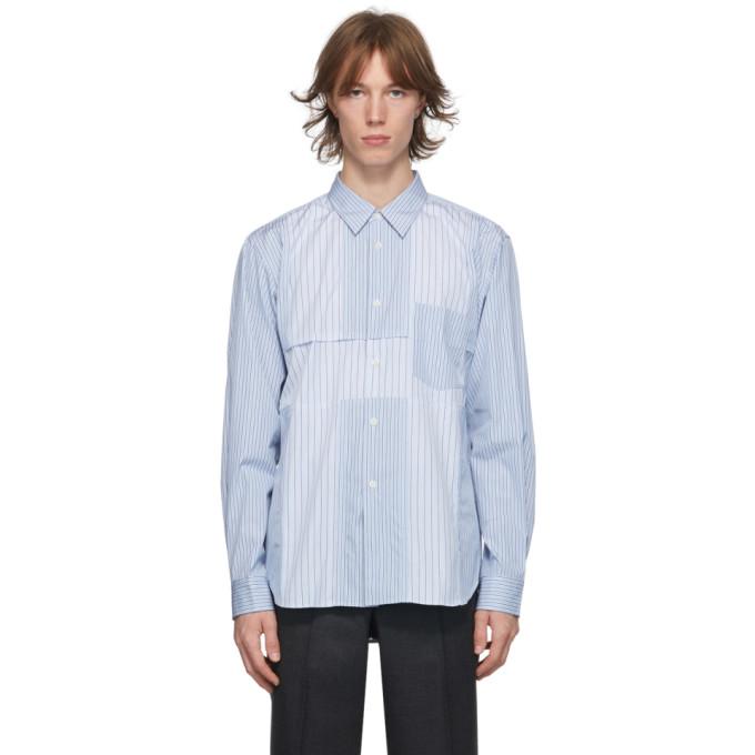Comme des Garcons Homme Deux Blue Paneled Stripe Shirt – BlackSkinny